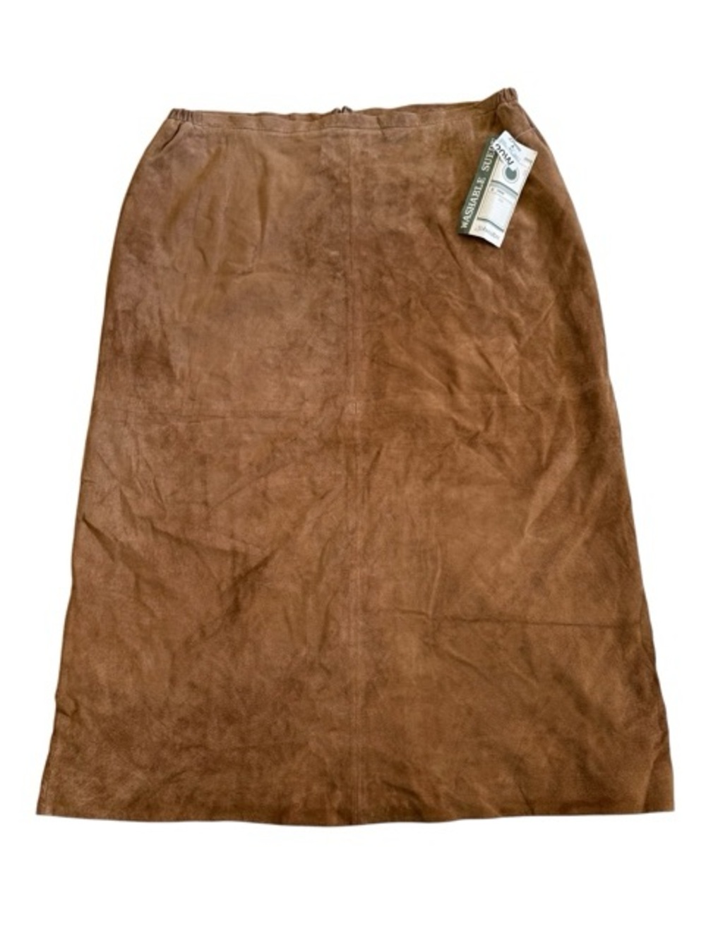 NWT Vintage St. John’s Bay Washable SUEDE Lagenlook Midi A-Line Skirt Size 20W